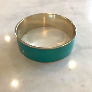 Teal and gold cuff